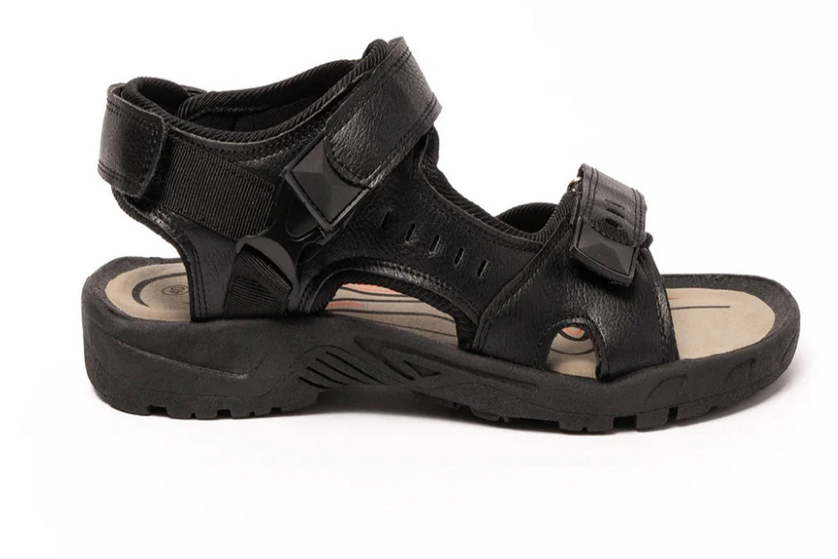Black Outdoor Sandals Adjustable Straps Trekking Sandals