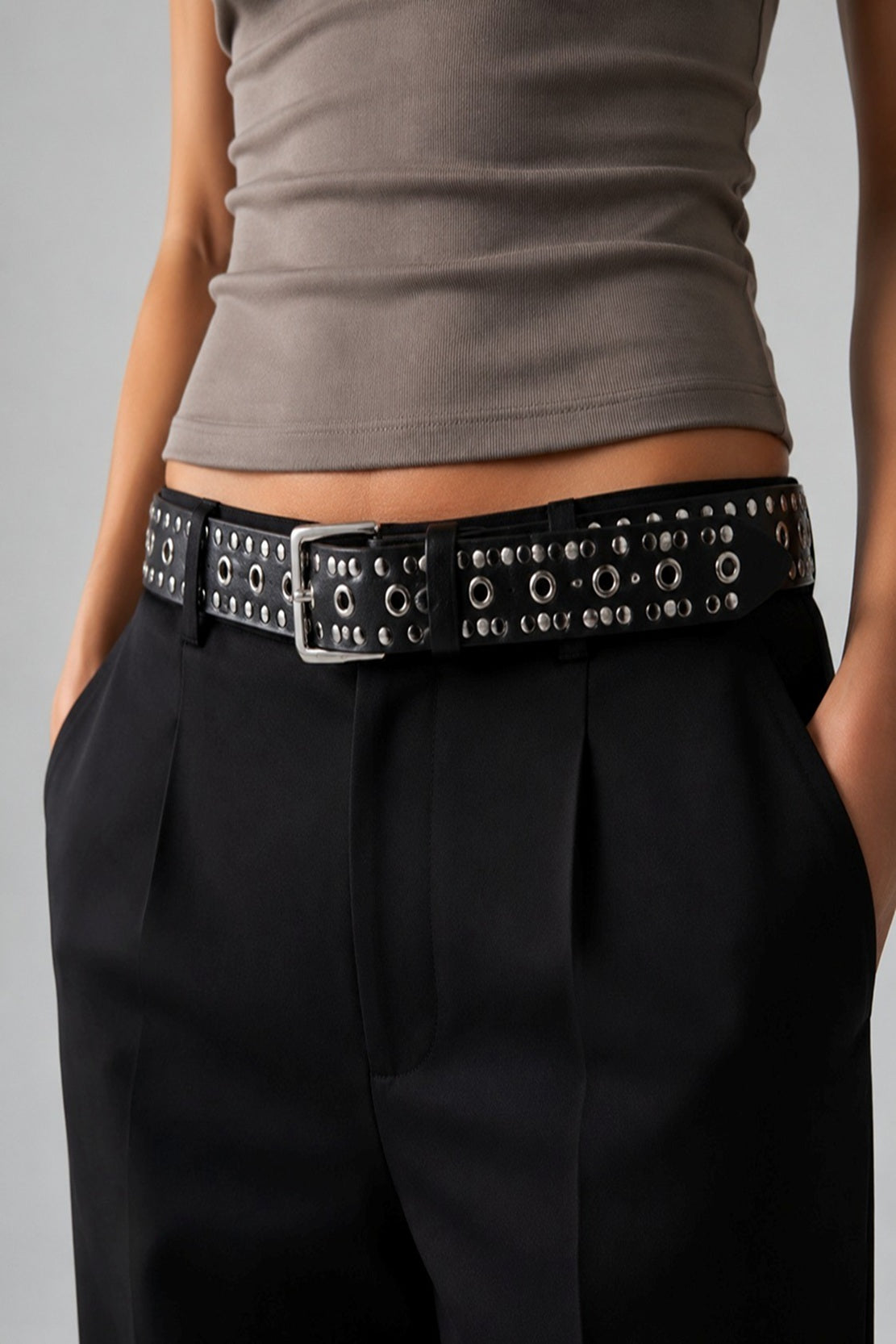 Women's Studded Eyelet Belt - 1" Wide
