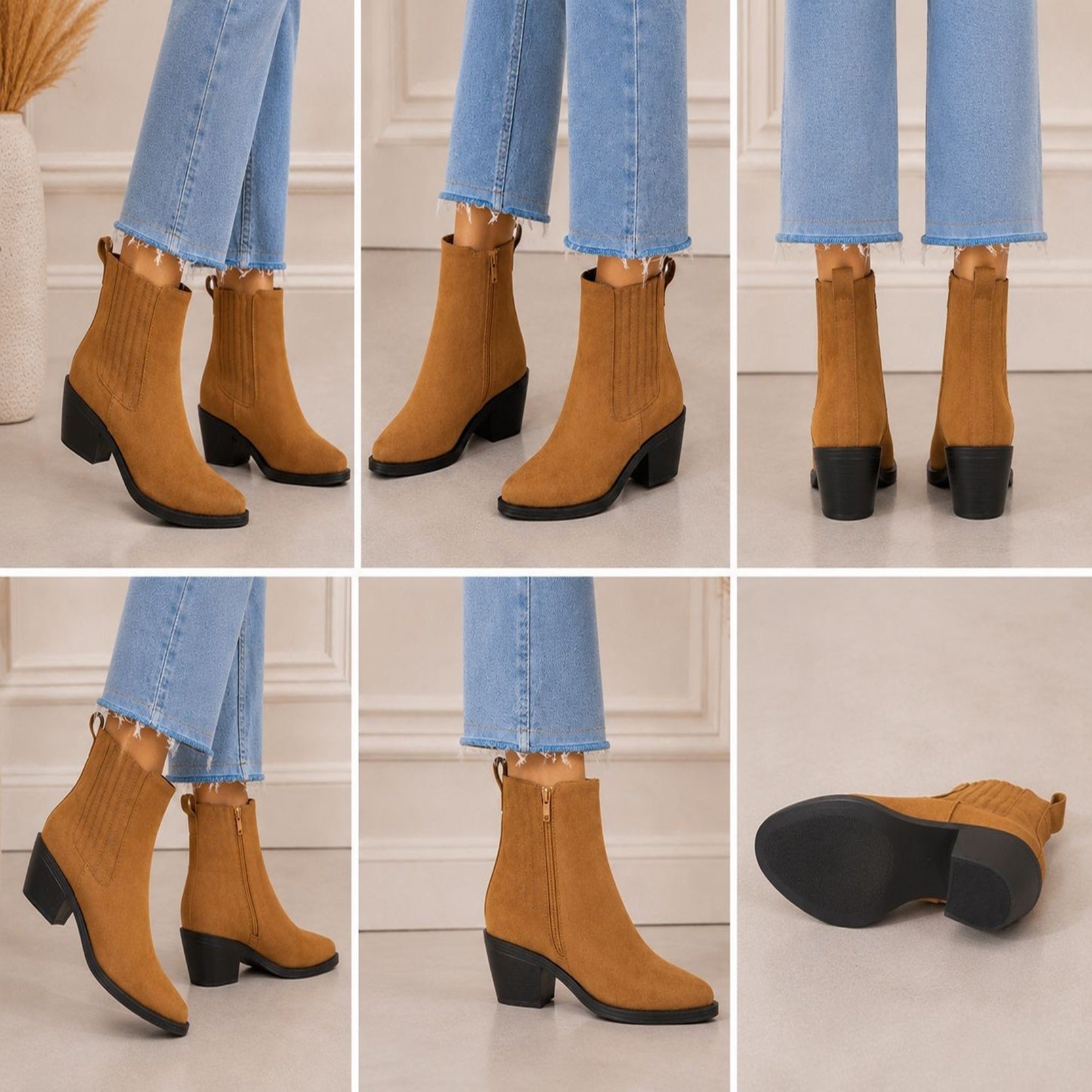 Women's Block Heel Chelsea Ankle Boots