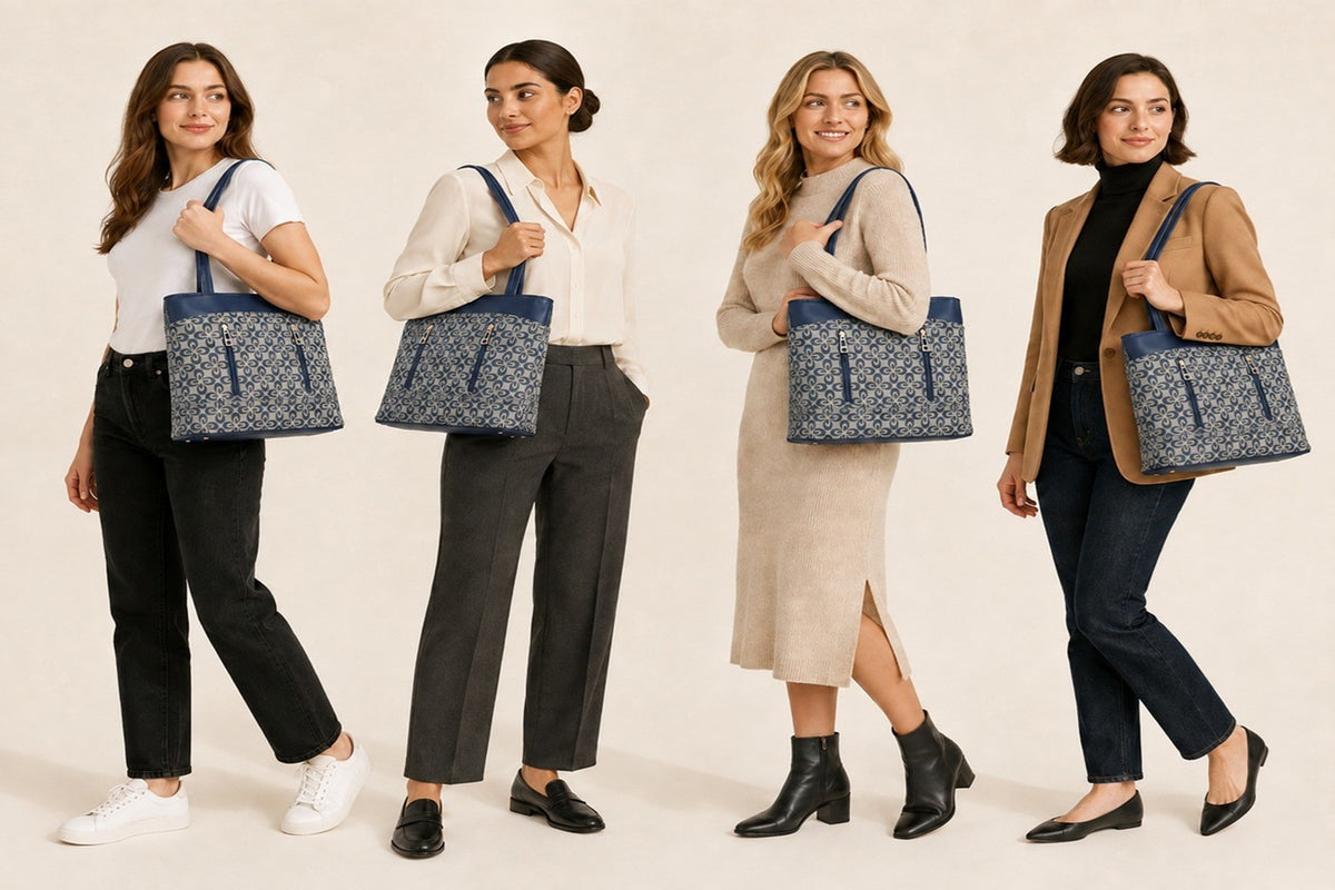 Women’s Patterned PU Leather Tote Shoulder Bag