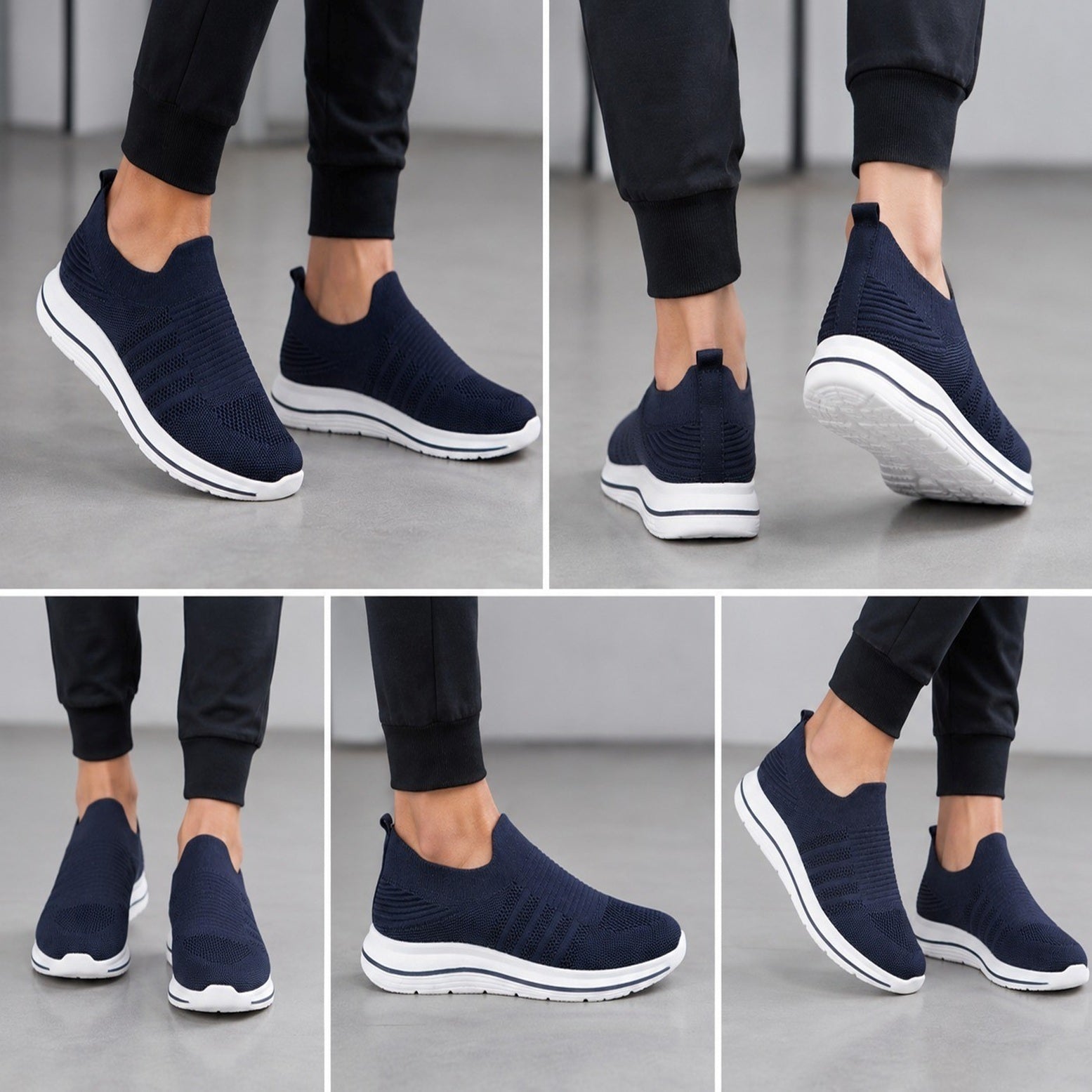 Men's Knit Slip-On Platform Comfort Trainers