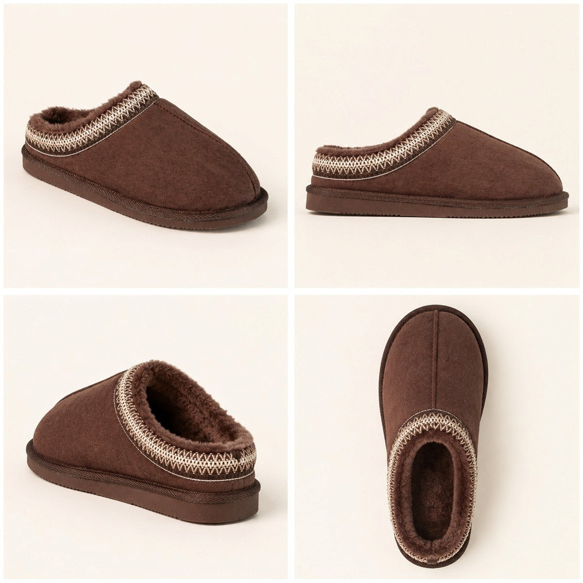 Cozy Faux Fur Lined Slip-On Mule Slippers