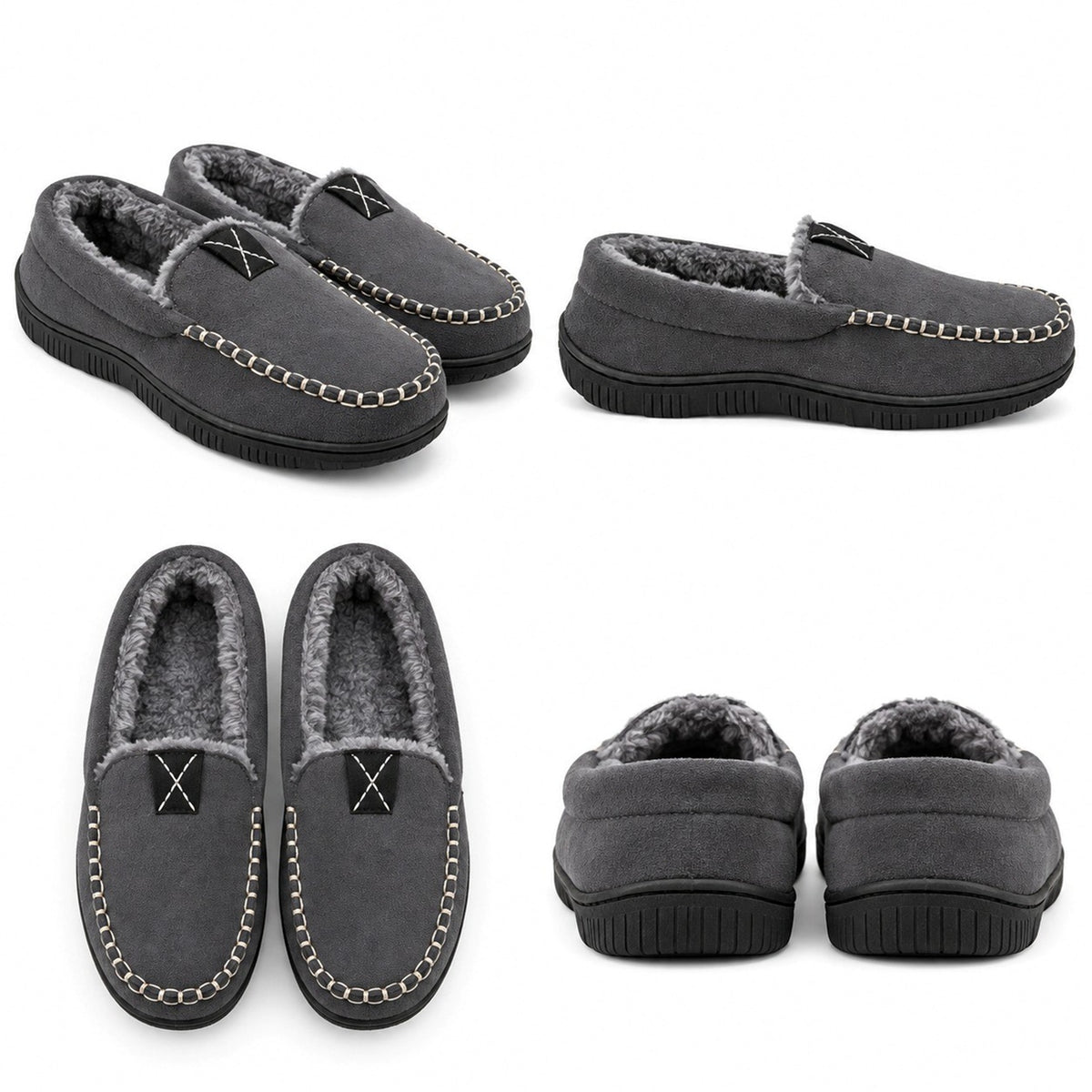 Men's Memory Foam Fleece Lined Casual Slip-On Loafers